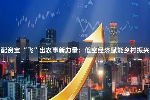 配资宝 “飞”出农事新力量：低空经济赋能乡村振兴
